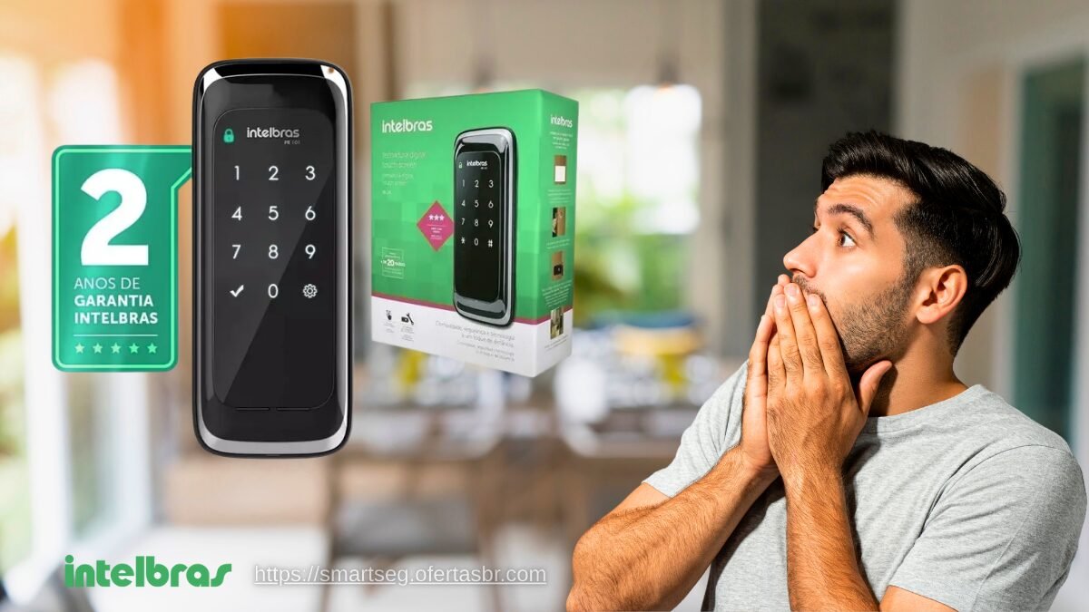 Fechadura Digital de Sobrepor Touch Screen FR 101 Preta Intelbras é boa