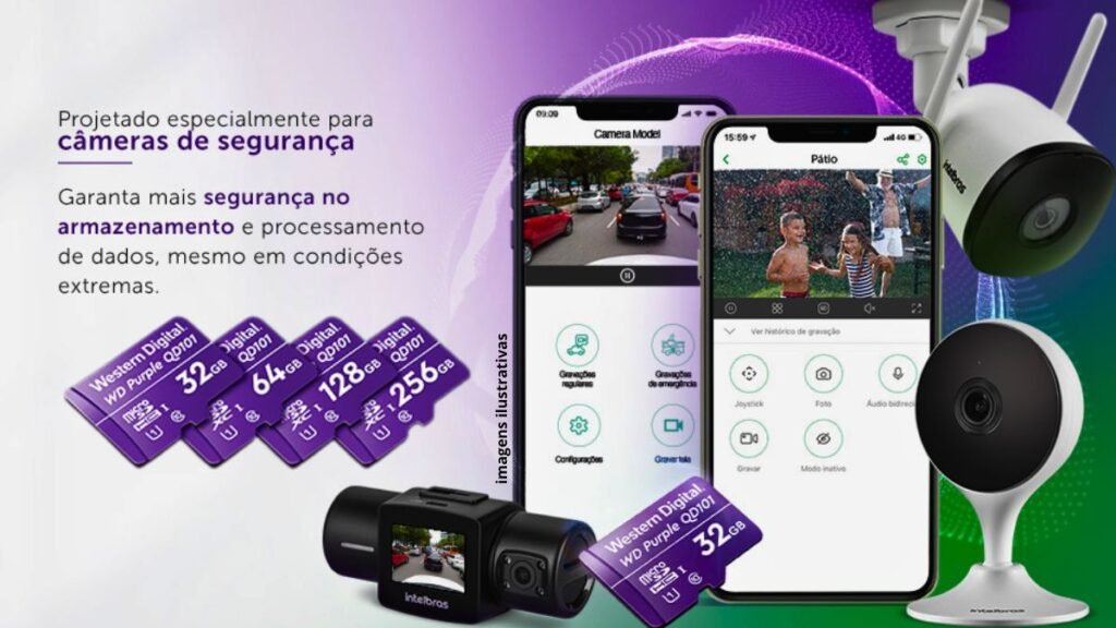 Cartão de Memória Micro SD 32GB WD Purple Intelbras é bom? Micro SD 32GB WD Purple onde comprar? 4 Micro SD 32GB WD Purple onde comprar?