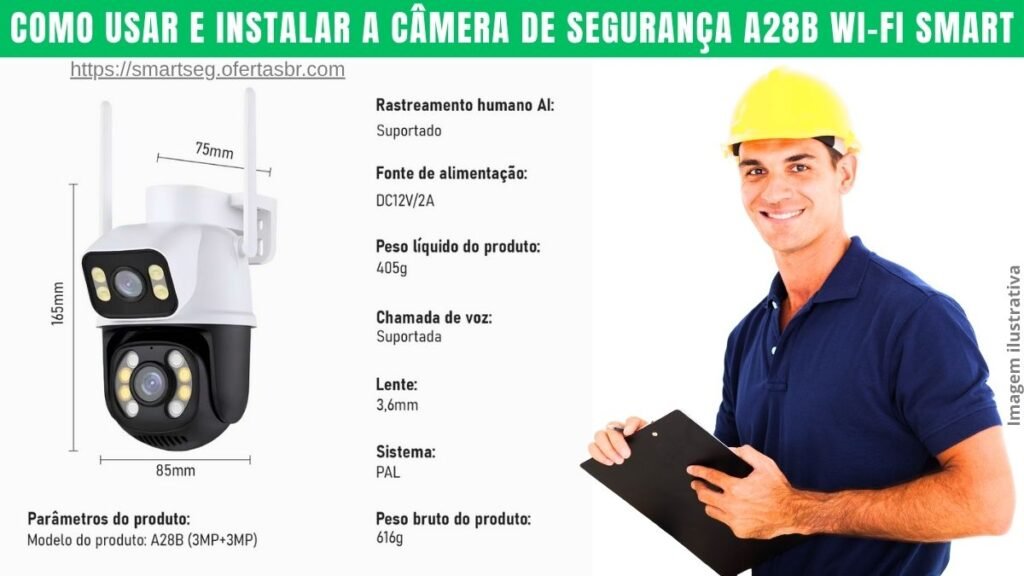 Como Usar e Instalar a Câmera De Segurança A28b Wi-fi Smart